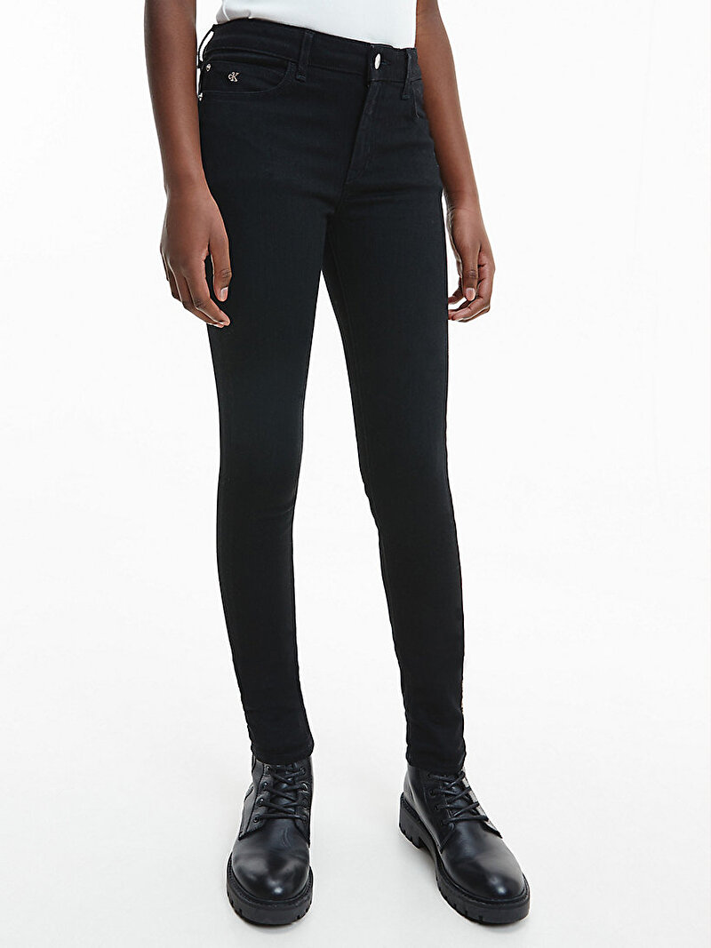 Calvin Klein Siyah Renkli Kız Çocuk Normal Belli Skinny Jean