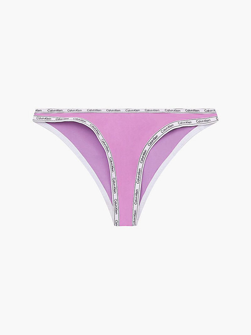 Calvin Klein Pembe Renkli Kadın Yüksek Kesim Bikini Altı - Logo Tape