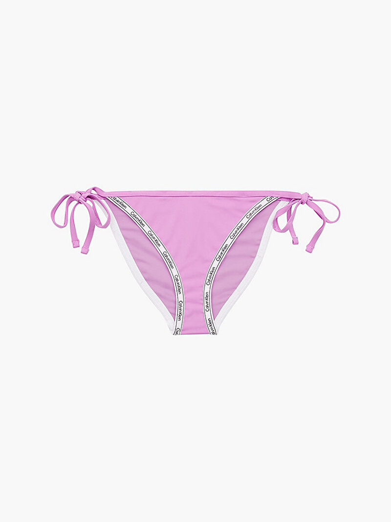 Calvin Klein Pembe Renkli Kadın Yandan Bağcıklı Bikini Altı - Logo Tape