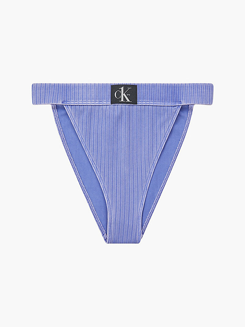 Calvin Klein Mavi Renkli Kadın Yüksek Belli Bikini Altı - Ck Authentic