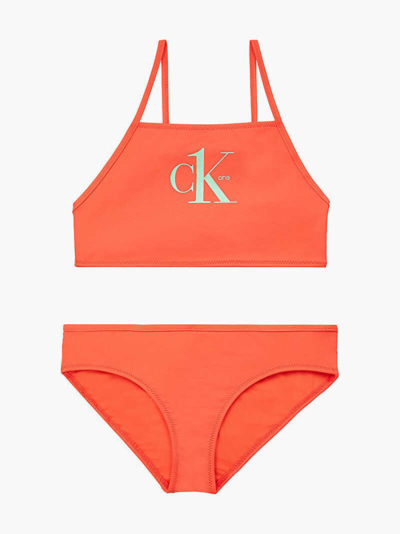 Calvin Klein Kırmızı Renkli Kız Çocuk Bralet Bikini Set - Y2Ck One