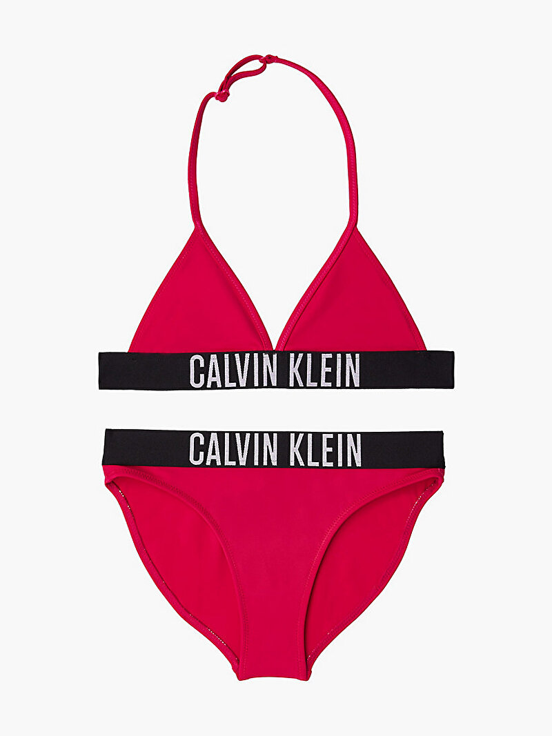 Calvin Klein Pembe Renkli Kız Çocuk – Üçgen Bikini Takım - Intense Power