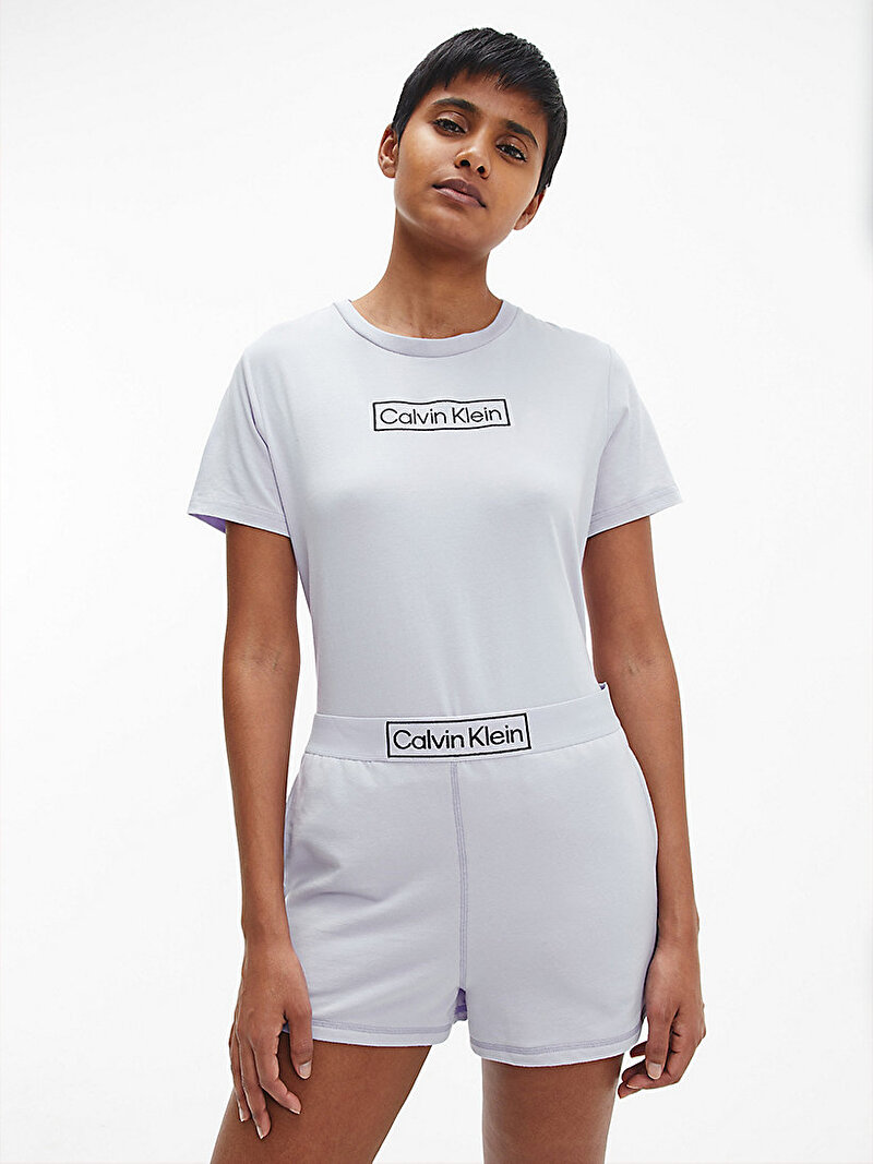 Calvin Klein Mor Renkli Kadın Şortlu Pijama Takımı - Reimagine Heritage
