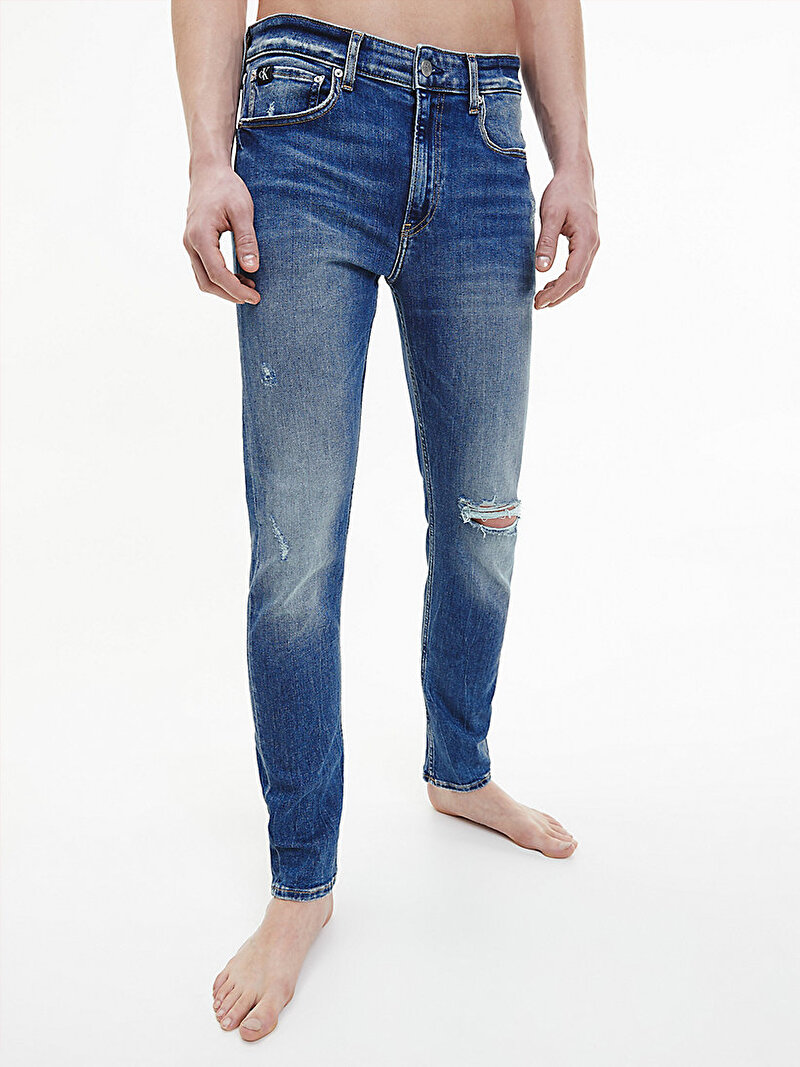 Calvin Klein Mavi Renkli Erkek Slim Taper Jean Pantolon