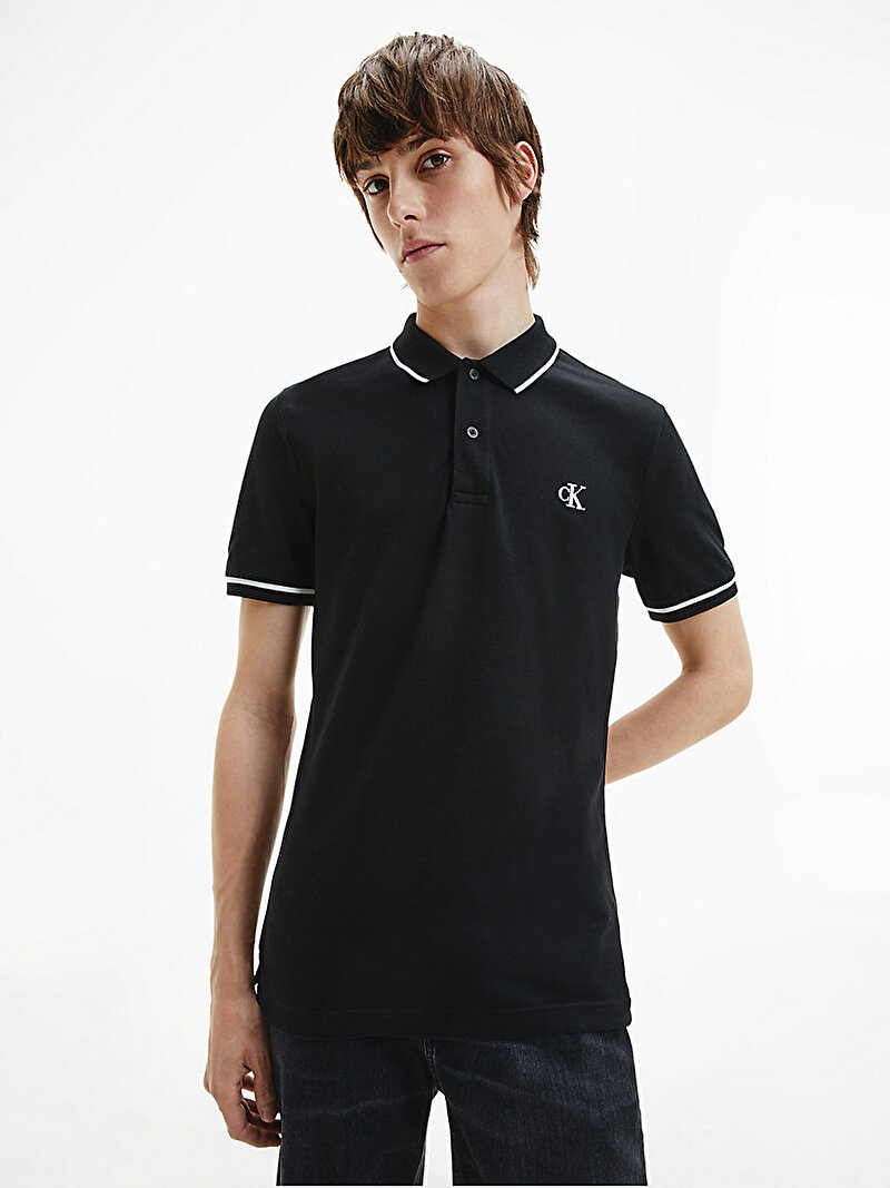 Calvin Klein Siyah Renkli Erkek Slim Polo T-Shirt