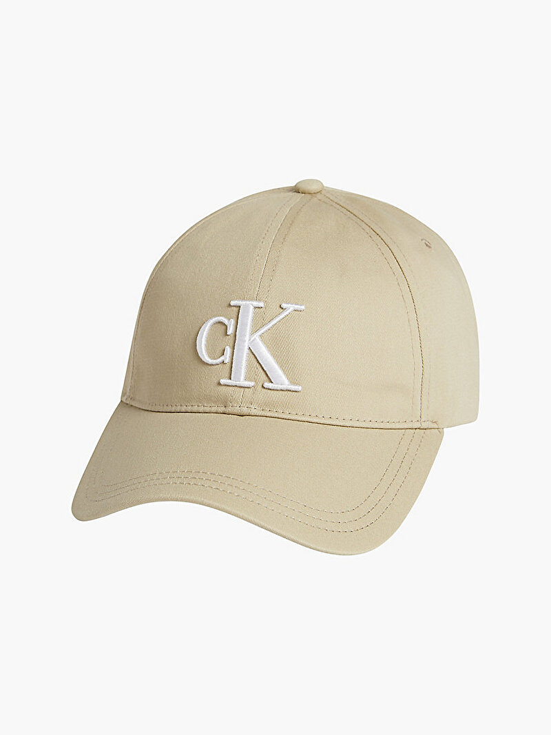 Calvin Klein Bej Renkli Erkek Organik Pamuklu Şapka