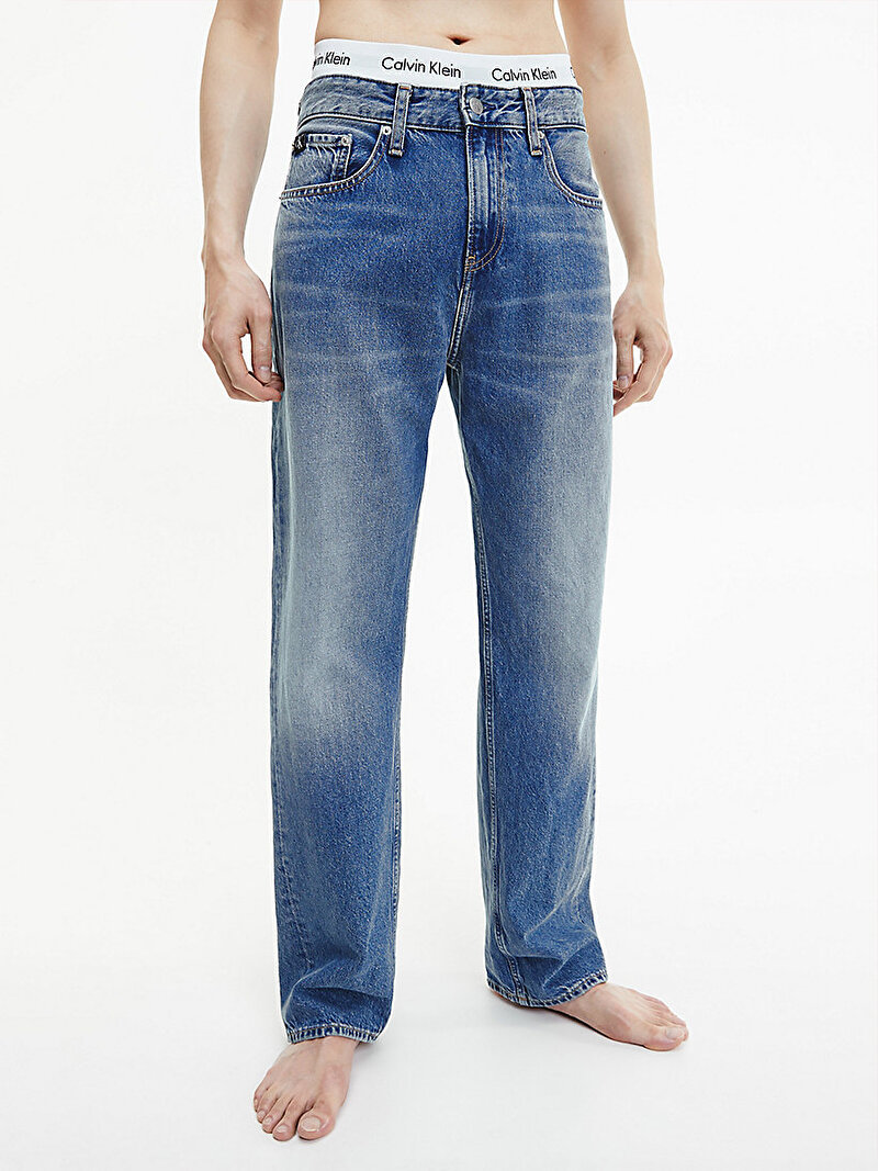 Calvin Klein Mavi Renkli Erkek 90'lar Straight Jean Pantolon