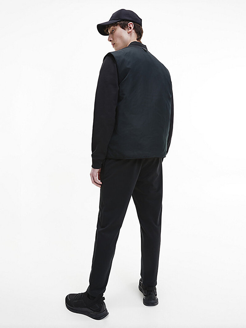 Calvin Klein Siyah Renkli Erkek Geri Dönüştürülmüş Polyester Yelek