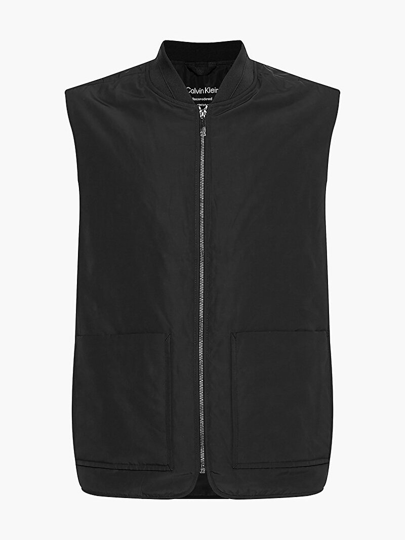 Calvin Klein Siyah Renkli Erkek Geri Dönüştürülmüş Polyester Yelek