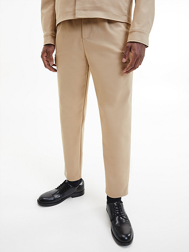 Calvin Klein Bej Renkli Erkek Teknik Streç Kargo Pantolon