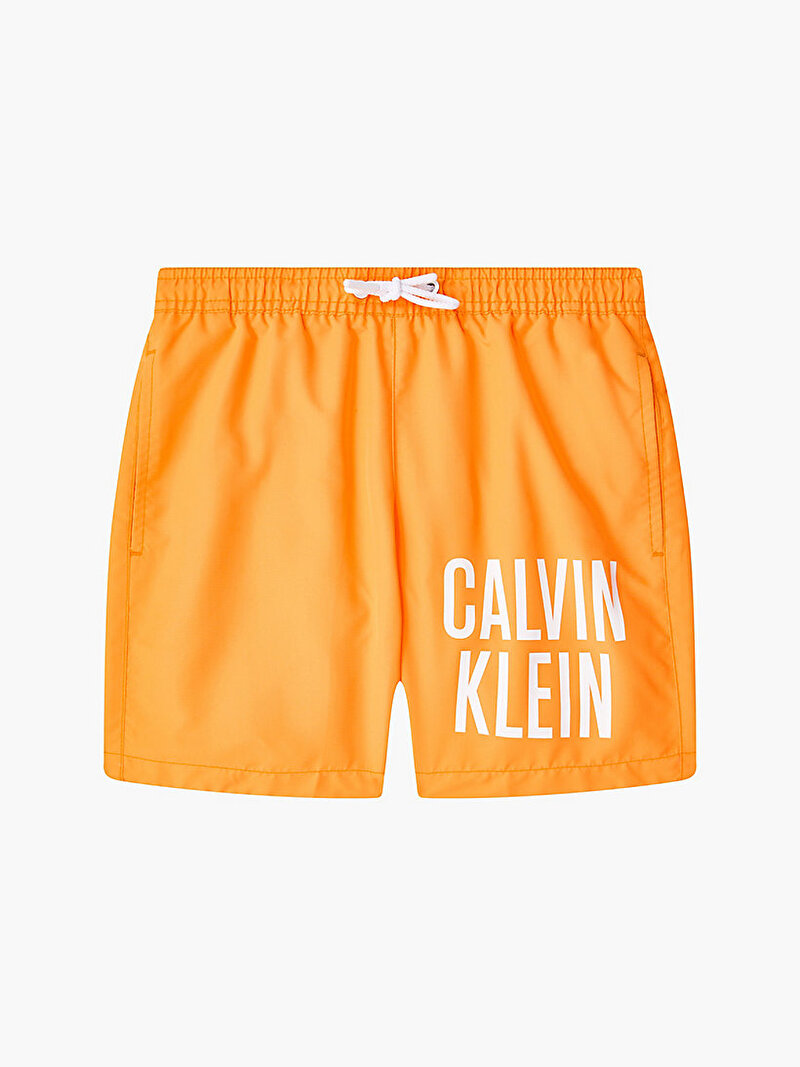 Calvin Klein Turuncu Renkli Erkek Çocuk Medium Drawstring Deniz Şortu