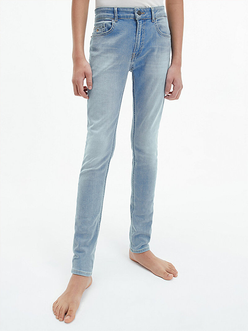 Calvin Klein Mavi Renkli Erkek Çocuk Skinny Jean Pantolon
