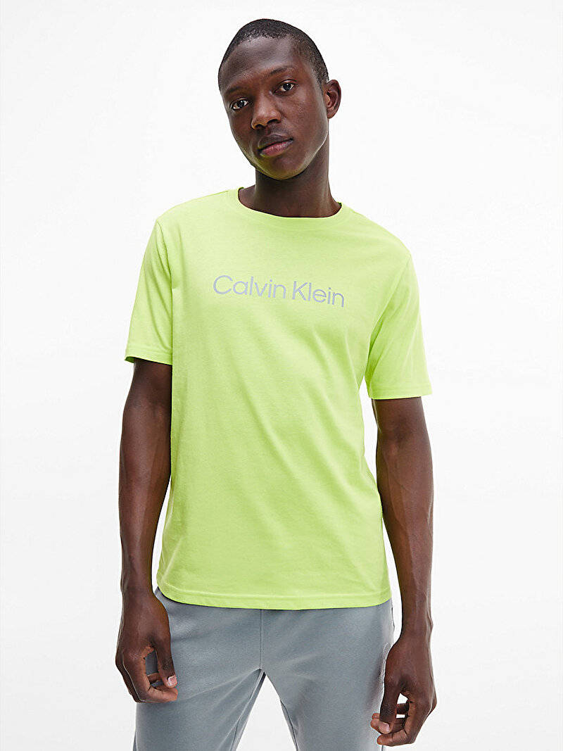 Calvin Klein Yeşil Renkli Erkek Performance T-Shırt