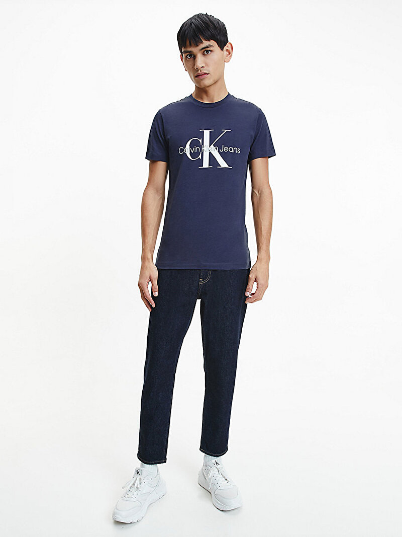 Calvin Klein Lacivert Renkli Erkek Core Monogram Slim Lacivert T-Shirt