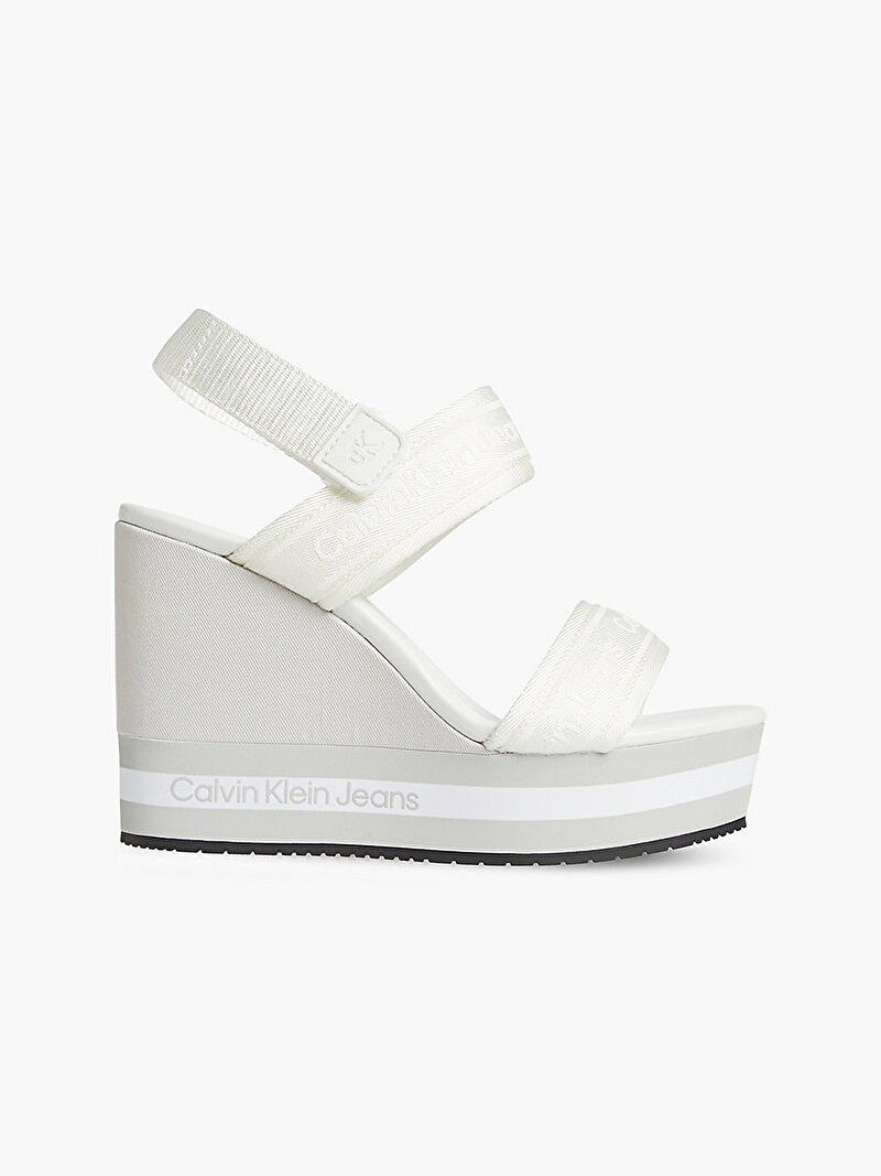 Calvin Klein Beyaz Renkli Kadın Wedge Beyaz Sandalet