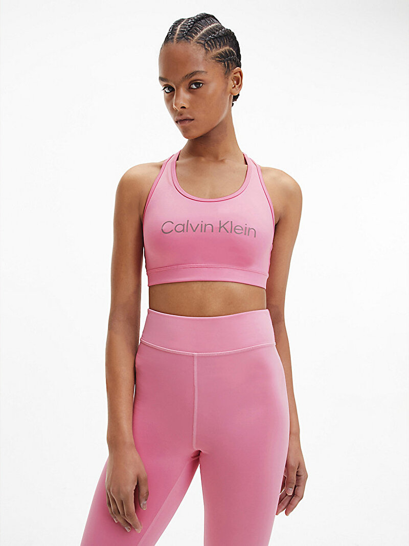 Calvin Klein Pembe Renkli Kadın Medium Support Spor Sütyeni