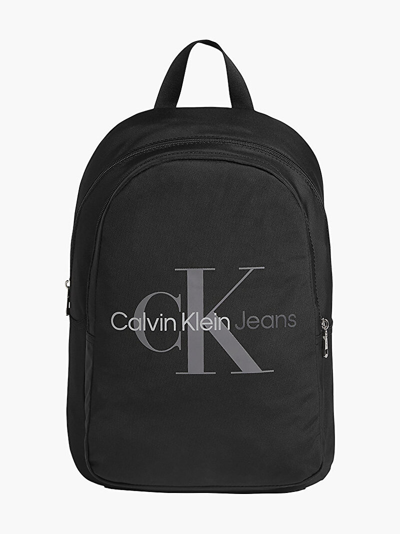 Calvin Klein Siyah Renkli Erkek Geri Dönüştürülmüş Polyester Yuvarlak Sırt Çantası