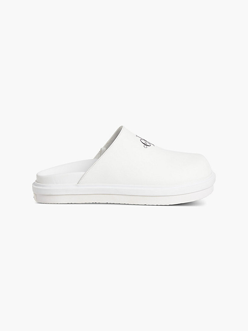 Calvin Klein Beyaz Renkli Kadın Deri Takunya Ayakkabı