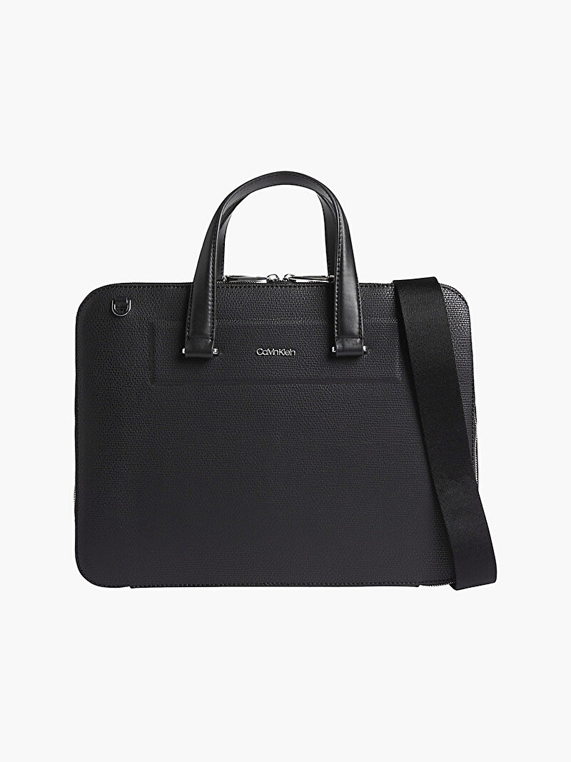 Calvin Klein Siyah Renkli Erkek Slim Geri Dönüştürülmüş Laptop Çantası