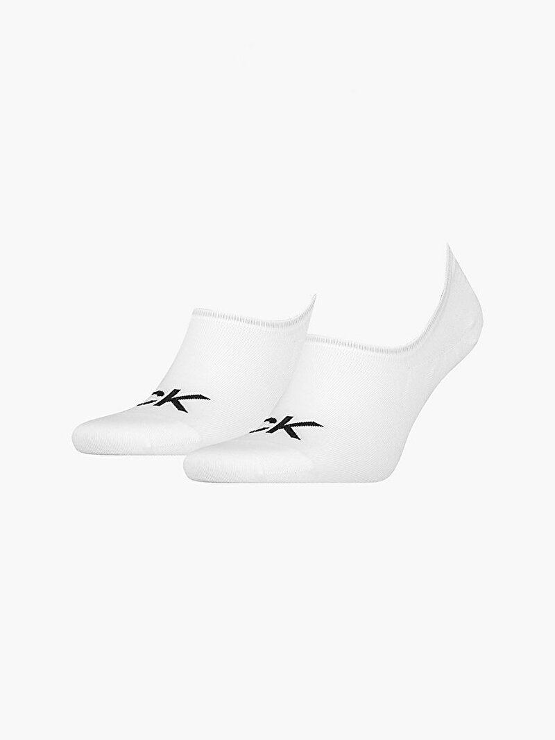 Calvin Klein Beyaz Renkli Erkek 2'Li Çorap