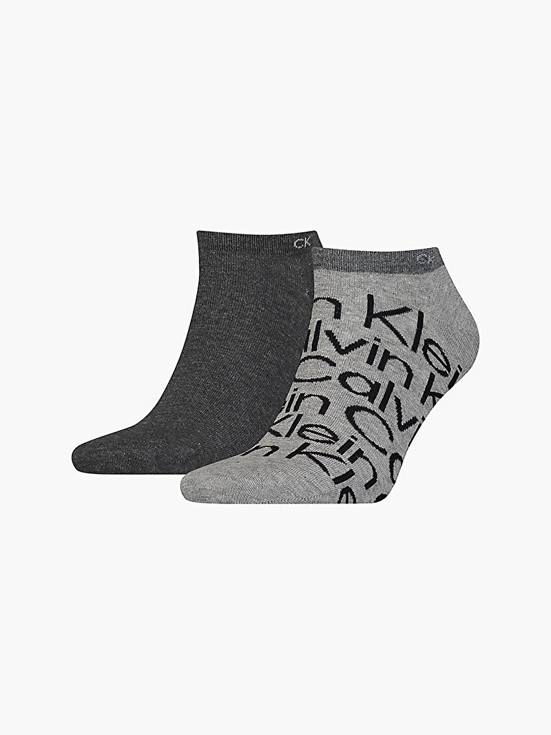 Calvin Klein Gri Renkli Erkek 2'Li Sneaker Çorabı