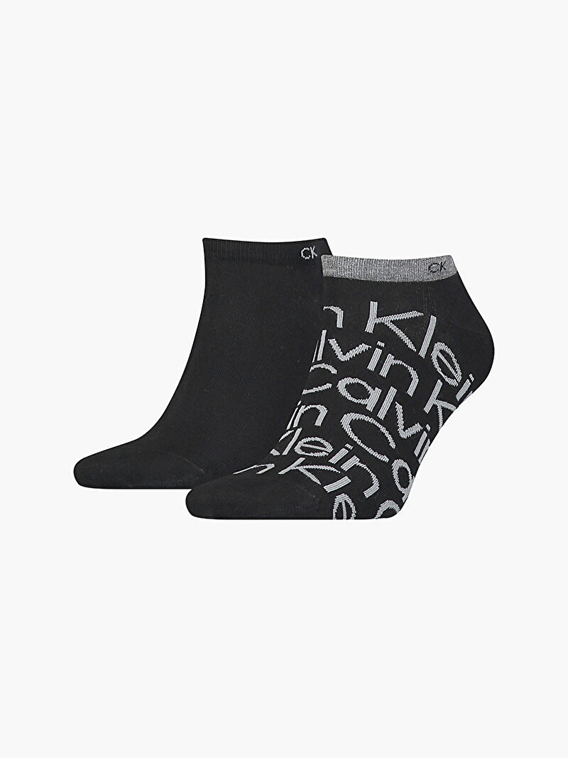 Calvin Klein Siyah Renkli Erkek 2'Li Sneaker Çorabı