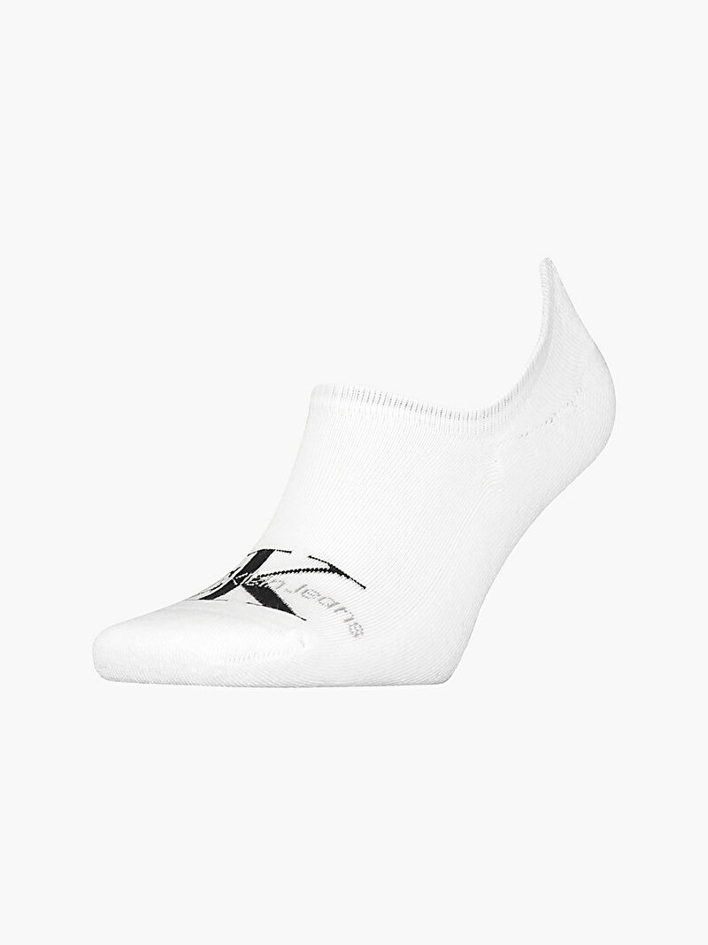 Calvin Klein Beyaz Renkli Erkek Footie High Çorap