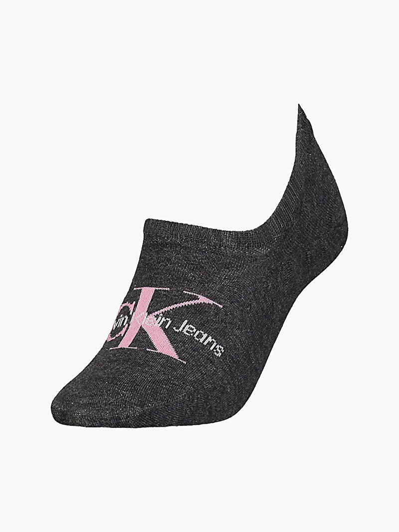 Calvin Klein Gri Renkli Kadın Footie High Çorap
