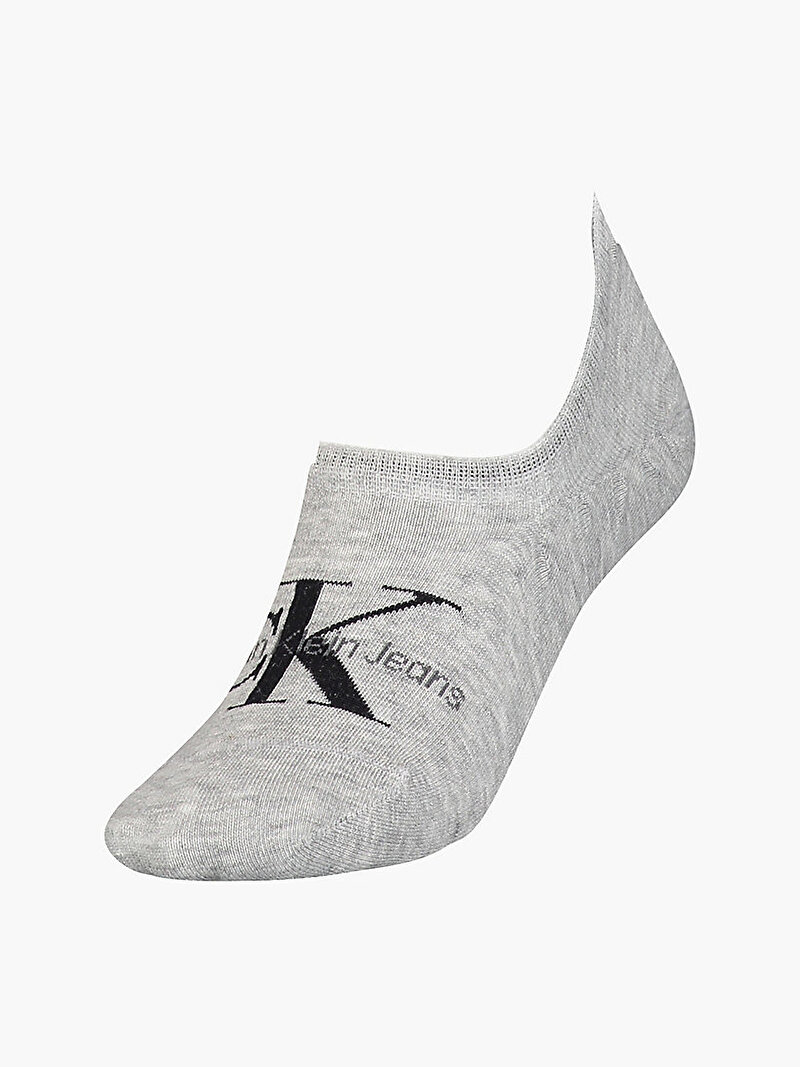 Calvin Klein Gri Renkli Kadın Footie High Çorap