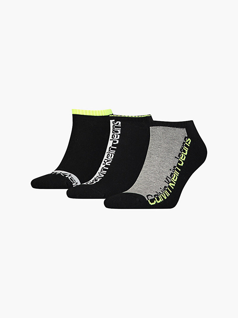 Calvin Klein Siyah Renkli Erkek 3'Lü Sneaker Çorabı