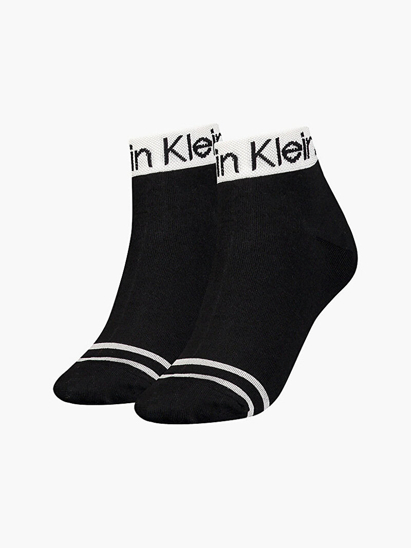 Calvin Klein Siyah Renkli Kadın 2'Li Çorap