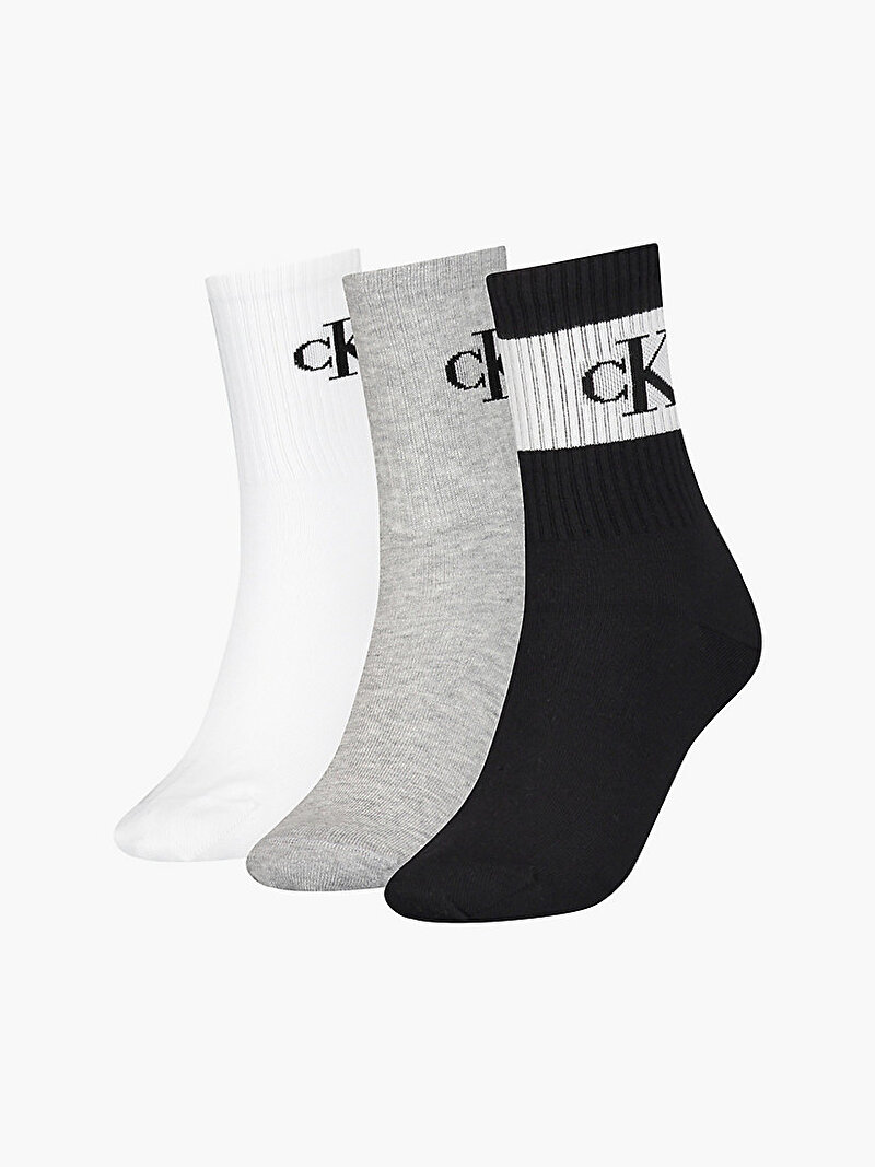 Calvin Klein Siyah Renkli Kadın 3'Lü Çorap