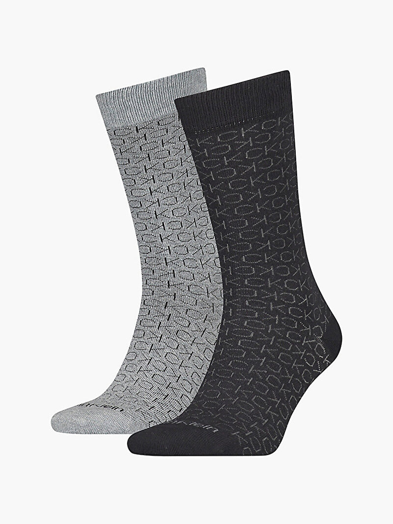 Calvin Klein Siyah Renkli Erkek 2'Li Çorap