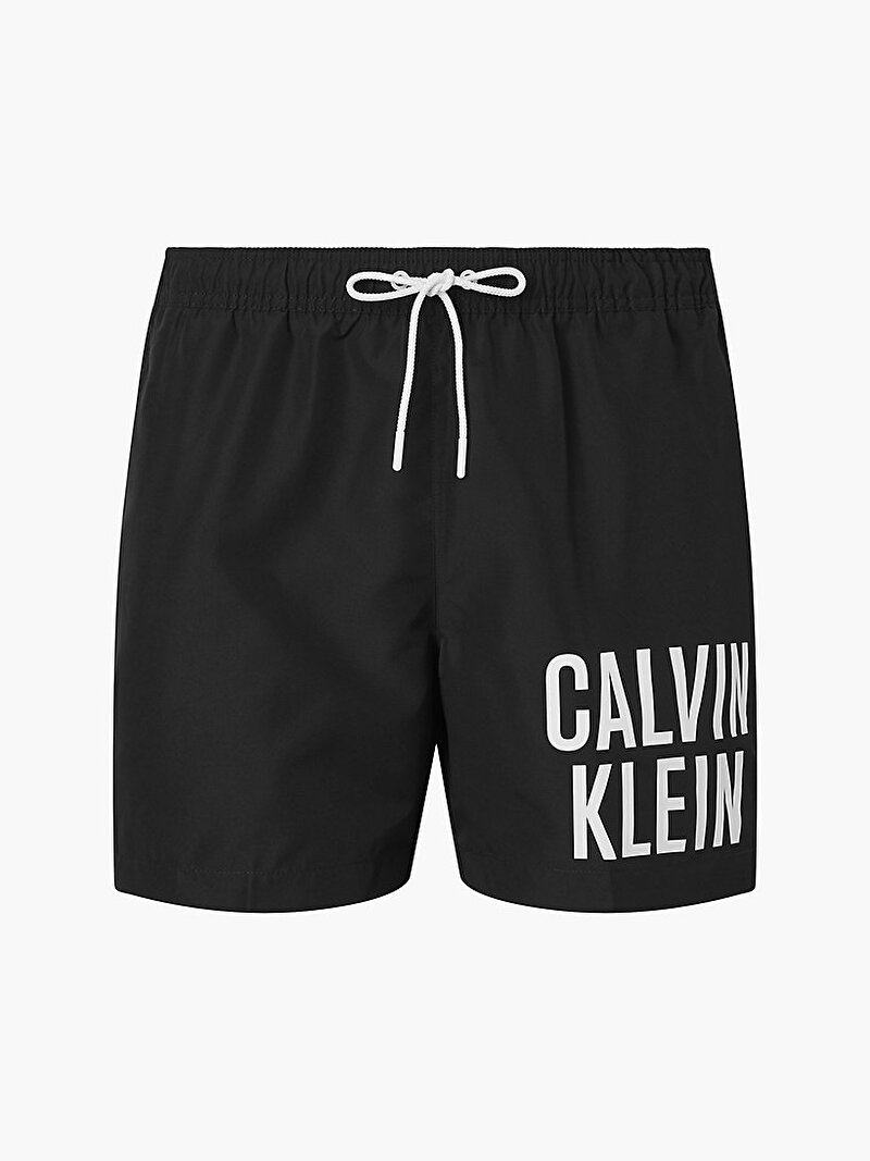Calvin Klein Siyah Renkli Erkek Orta Uzun Bağcıklı Deniz Şortu