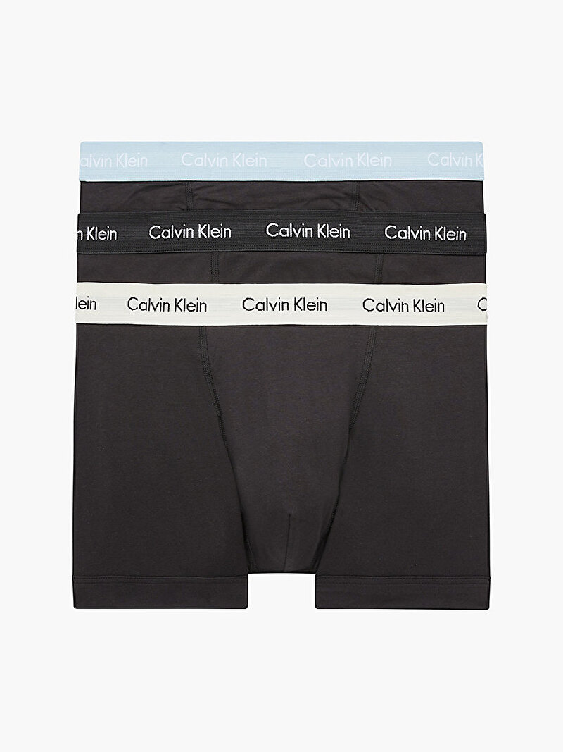Calvin Klein Çok renkli Renkli Erkek 3’Lü Trunk Boxer Seti - Cotton Stretch