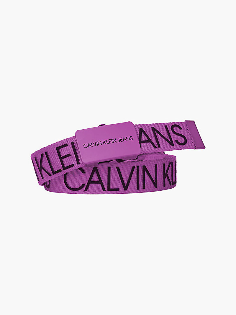 Calvin Klein Mor Renkli Çocuk – Logolu Kanvas Kemer 