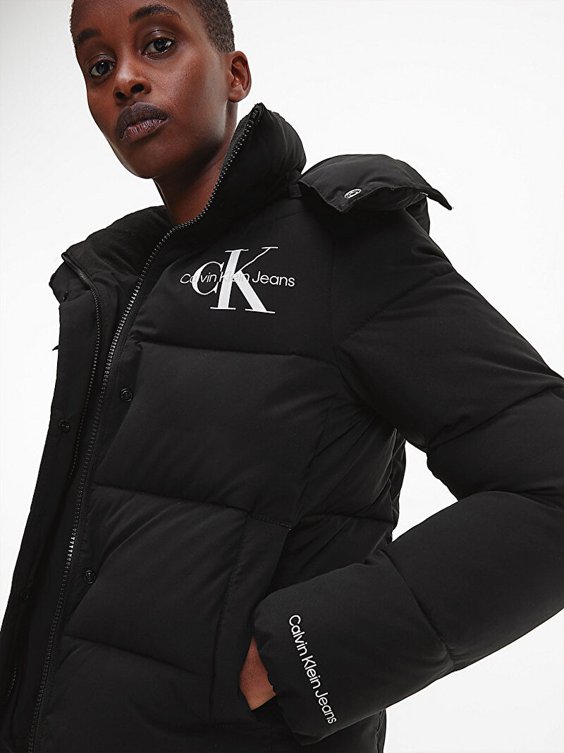 Calvin Klein Siyah Renkli Kadın Monologo Şişme Mont