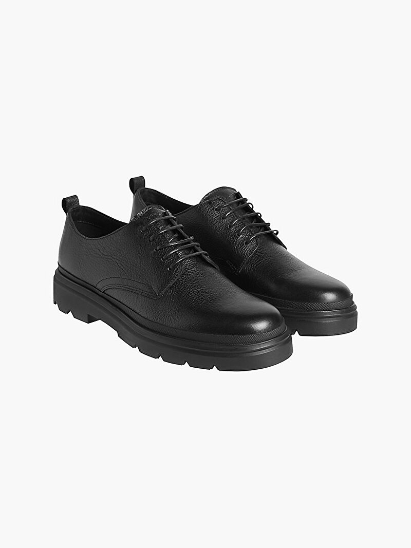 Calvin Klein Siyah Renkli Erkek Bağcıklı Deri Ayakkabı