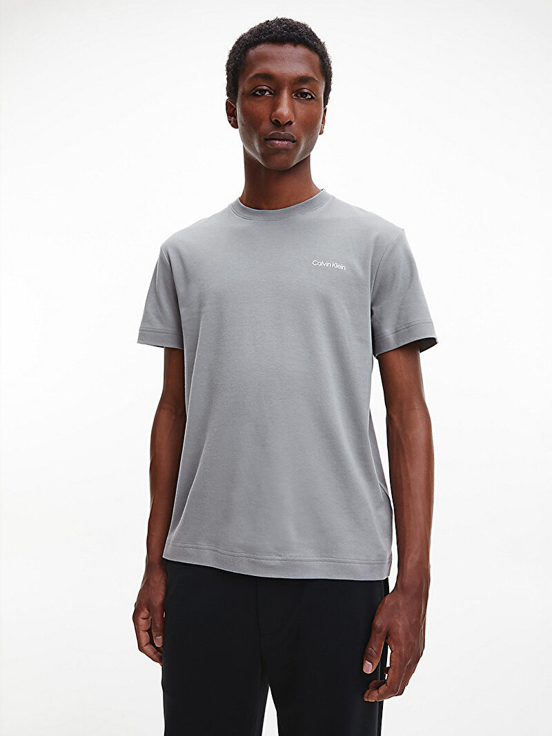 Calvin Klein Gri Renkli Erkek Organik Pamuklu T-Shirt