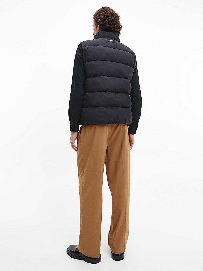 Calvin Klein Siyah Renkli Erkek Geri Dönüştürülmüş Naylon Şişme Yelek