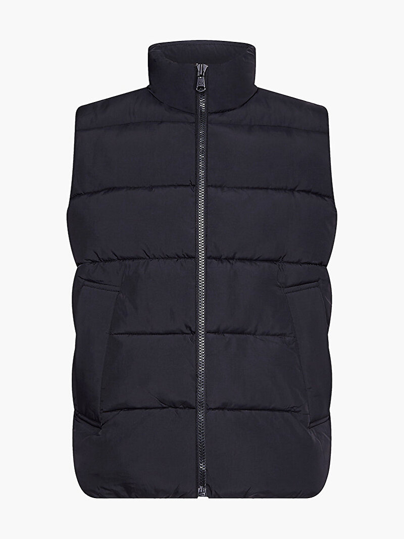 Calvin Klein Siyah Renkli Erkek Geri Dönüştürülmüş Naylon Şişme Yelek