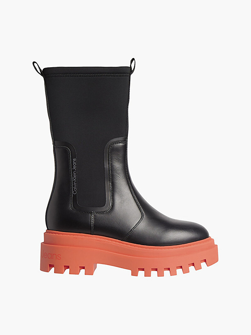 Calvin Klein Siyah Renkli Kadın Deri Platform Bot