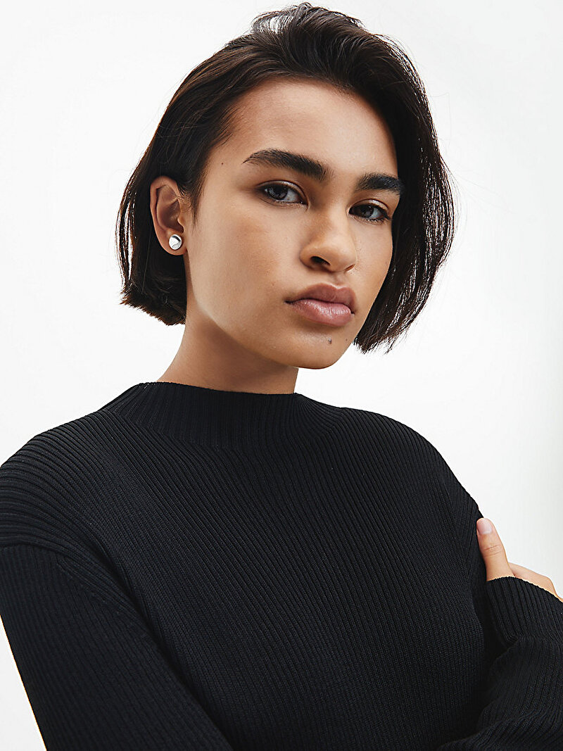 Calvin Klein Gümüş Renkli Kadın Minimal Circular Gümüş Küpe