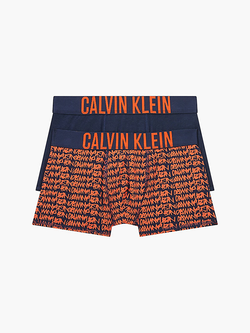 Calvin Klein Çok renkli Renkli Erkek Çocuk 2'Li Trunk Boxer Seti