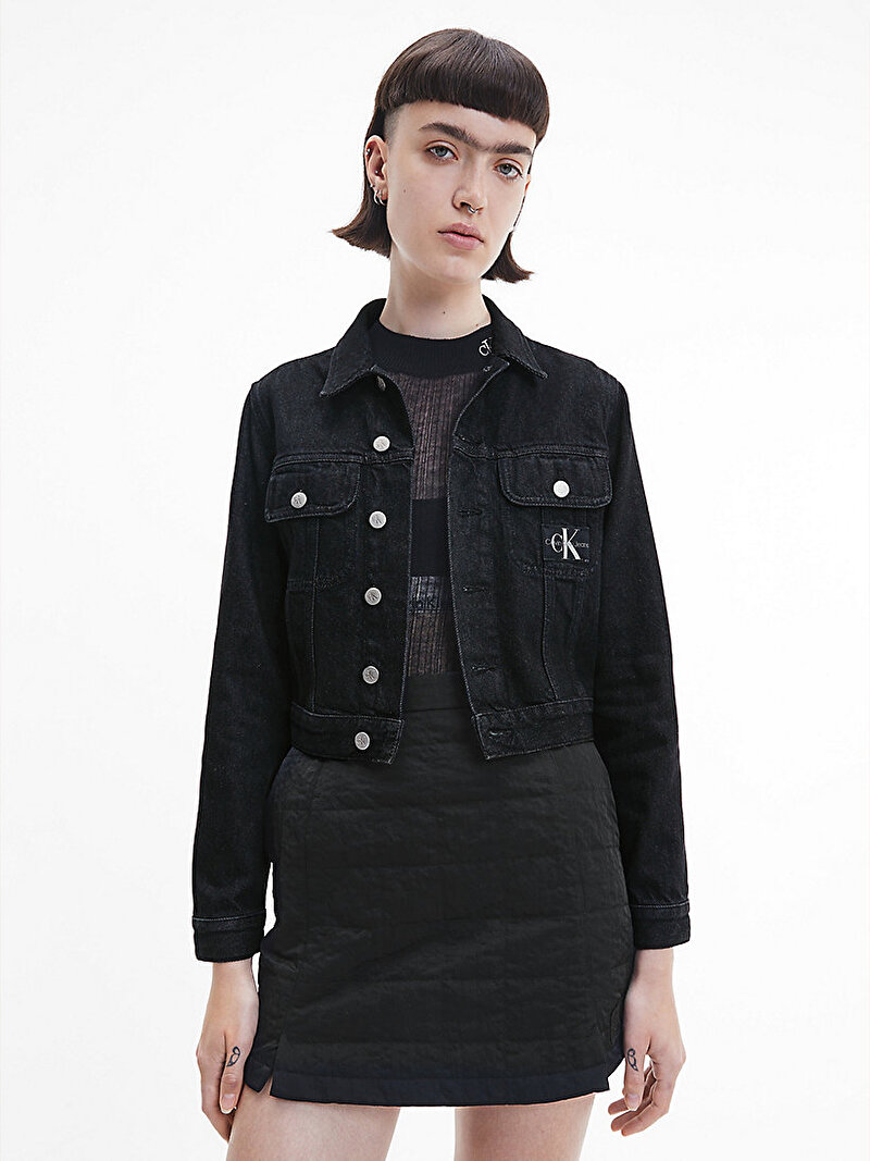 Calvin Klein Siyah Renkli Kadın 90s Denim Ceket