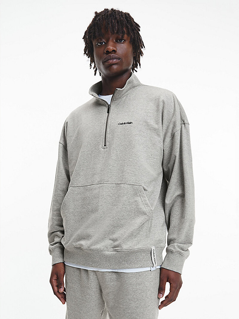 Calvin Klein Gri Renkli Erkek Loungewear Sweatshirt