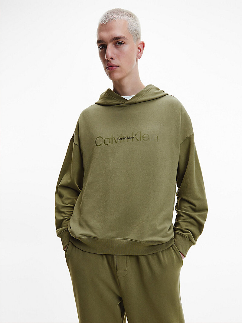 Calvin Klein Haki Renkli Erkek Loungewear Sweatshirt