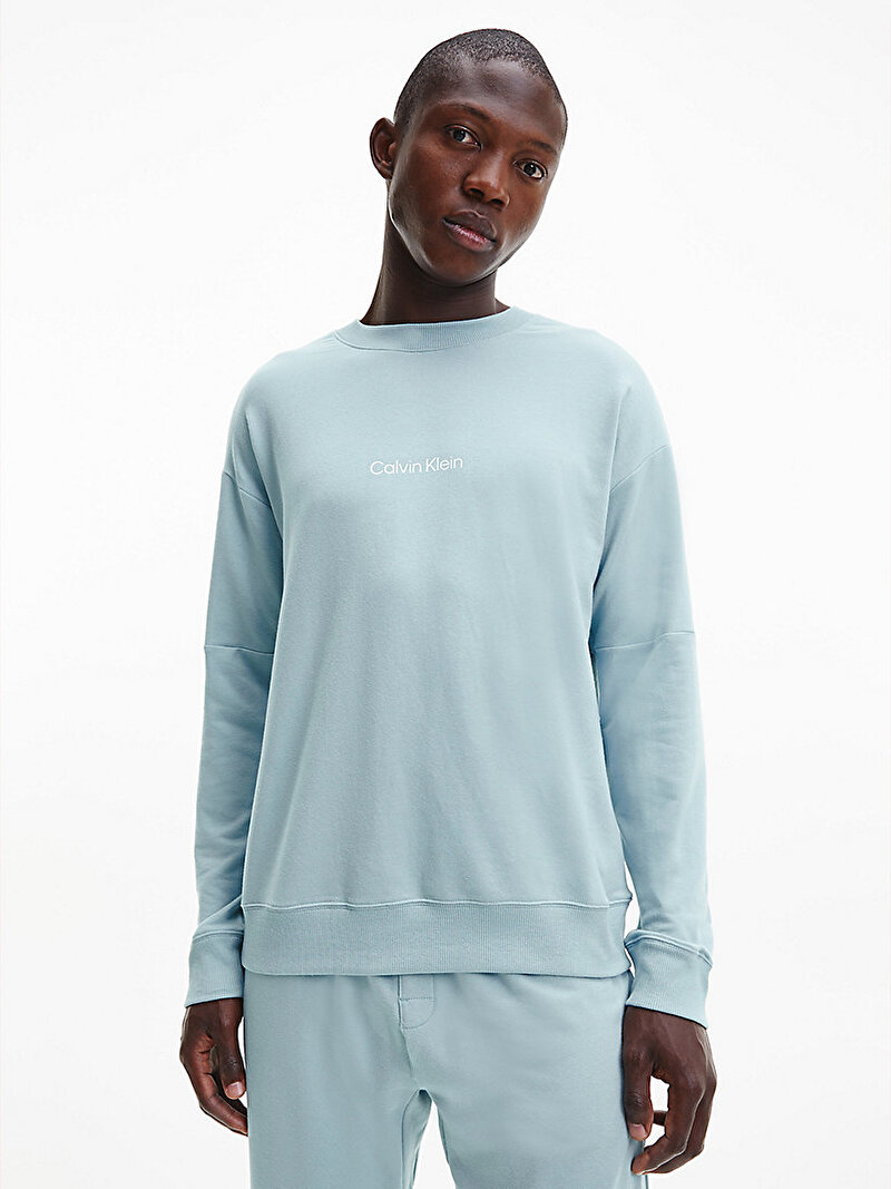 Calvin Klein Mavi Renkli Erkek Loungewear Sweatshirt