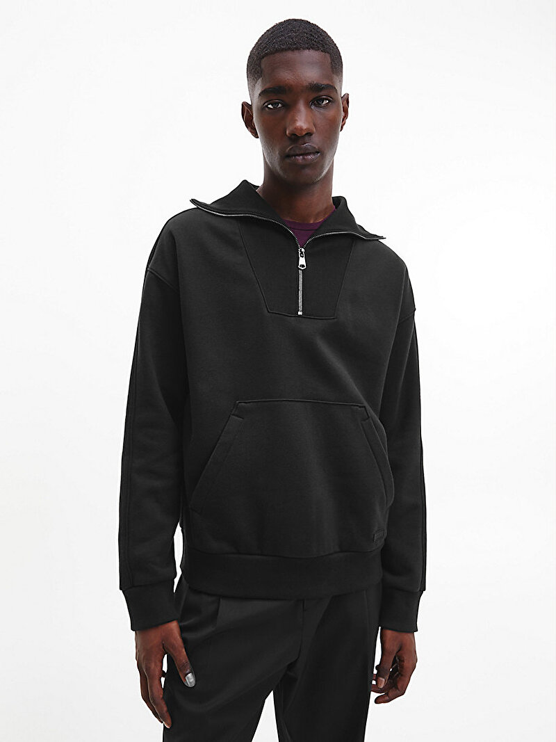 Calvin Klein Siyah Renkli Erkek Heavy Fleece Comfort Sweatshirt