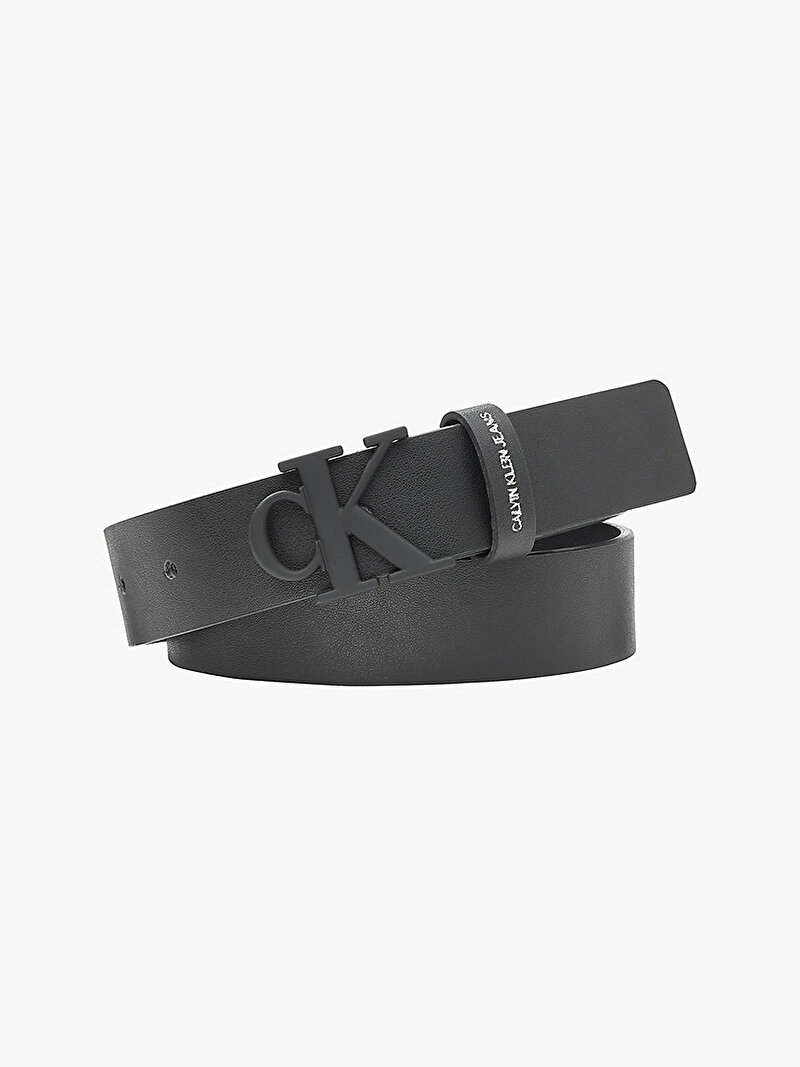 Calvin Klein Siyah Renkli Çocuk Unisex Logo Kemer